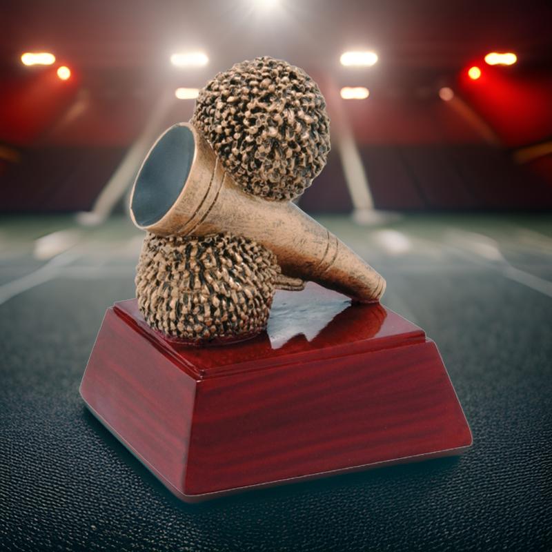 Cheer Sculptured Trophy | Engraved Spirit Award - 4 Inch Tall Decade Awards