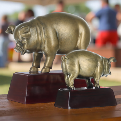 Pig Trophy | Smoke-Off Competition | Personalized BBQ Award | 4 or 6 Inches Tall