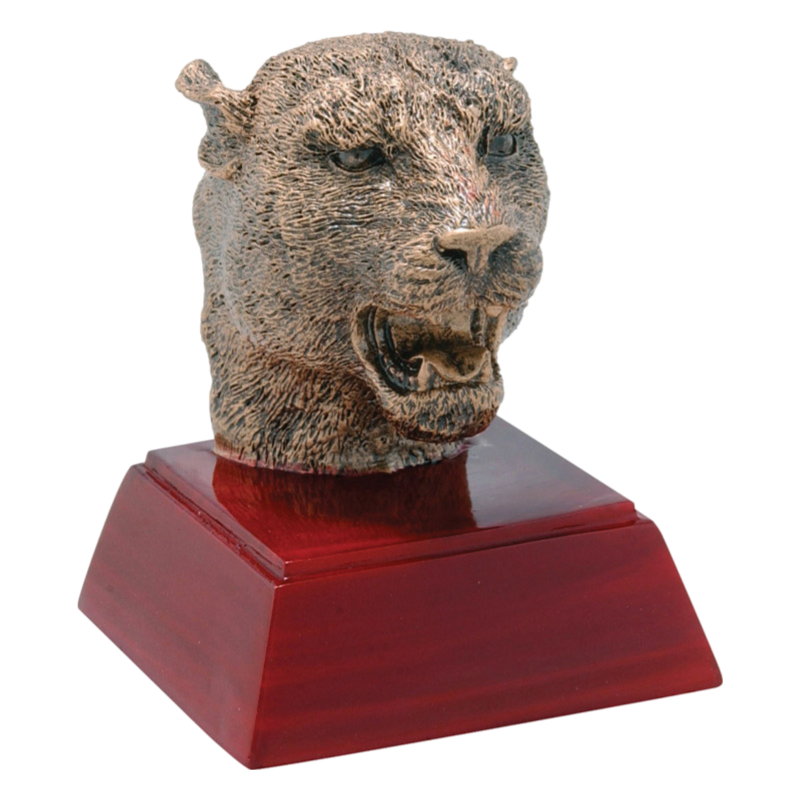 Jaguar Trophy | Sculptured Mascot | Personalized Panther Award | 4 Inches Tall