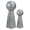 Basketball Silver Tower Trophy | Engraved Hoops 3-on-3 League Championship Award - 9.5 or 14 Inch Tall Decade Awards
