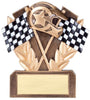 Racing Checkered Flags Trophy | Engraved Racing Award - 5 Inch Tall Decade Awards