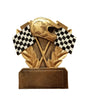 Racing Checkered Flags Trophy | Engraved Racing Award - 5 Inch Tall Decade Awards