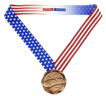 Racing Fusion Medal- Gold, Silver or Bronze | Engraved Derby Medallion - 3 Inch Wide Decade Awards