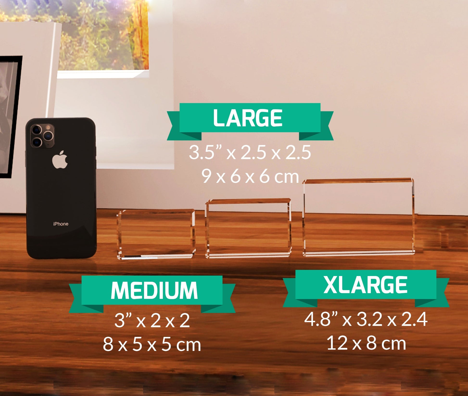 3D Subsurface Crystal Rectangle Wide Crystal Award