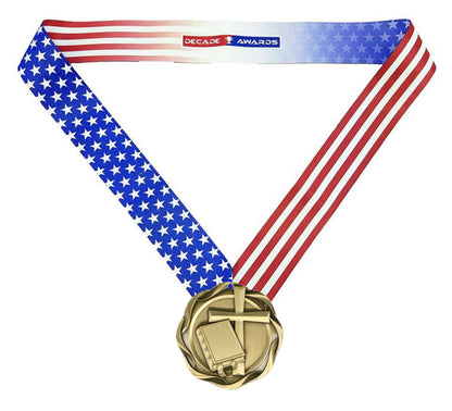 Religion Fusion Medal- Gold | Engraved Faith Medallion - 3 Inch Wide Decade Awards