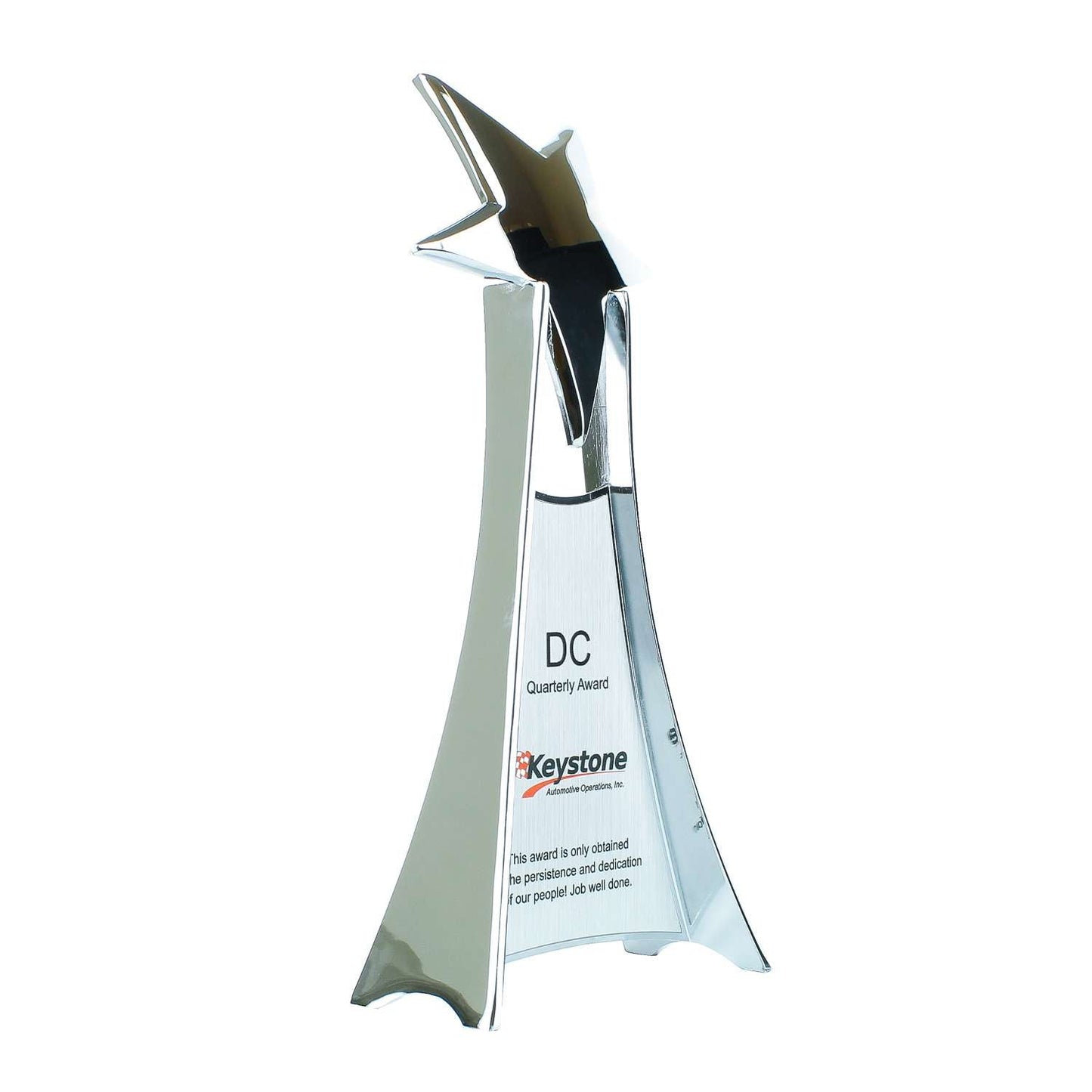 Rising Star Trophy - Gold or Silver | Engraved Star Corporate Award - 11 Inch Tall Decade Awards