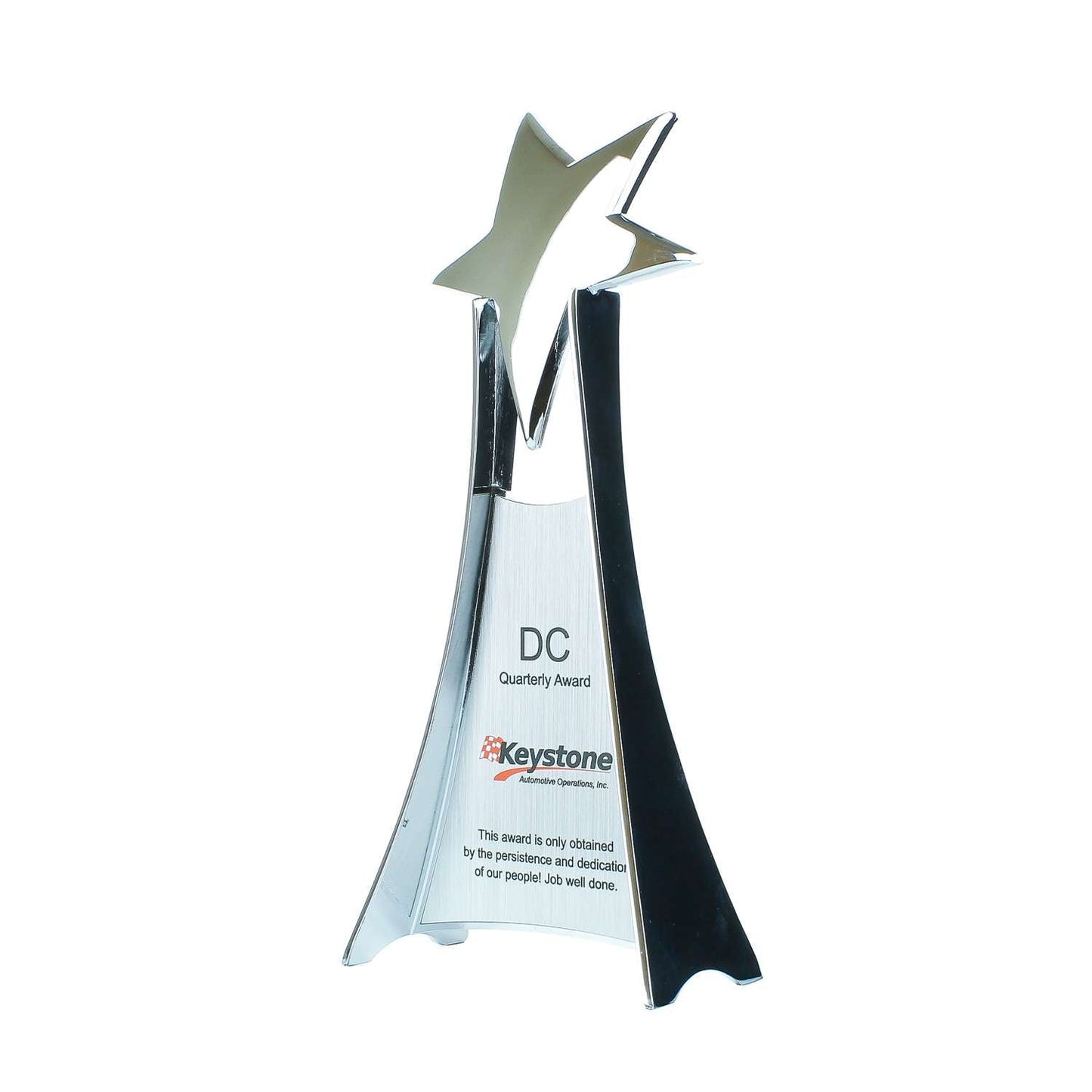 Rising Star Trophy - Gold or Silver | Engraved Star Corporate Award - 11 Inch Tall Decade Awards