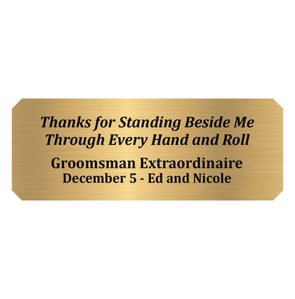 Poker Set 100 Chip - Rosewood Finish box with custom engraved plate Decade Awards