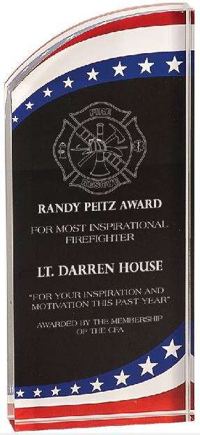 Rounded Marbleized Acrylic Award | Engraved Acrylic Corporate Award - 6", 7" or 8" Decade Awards