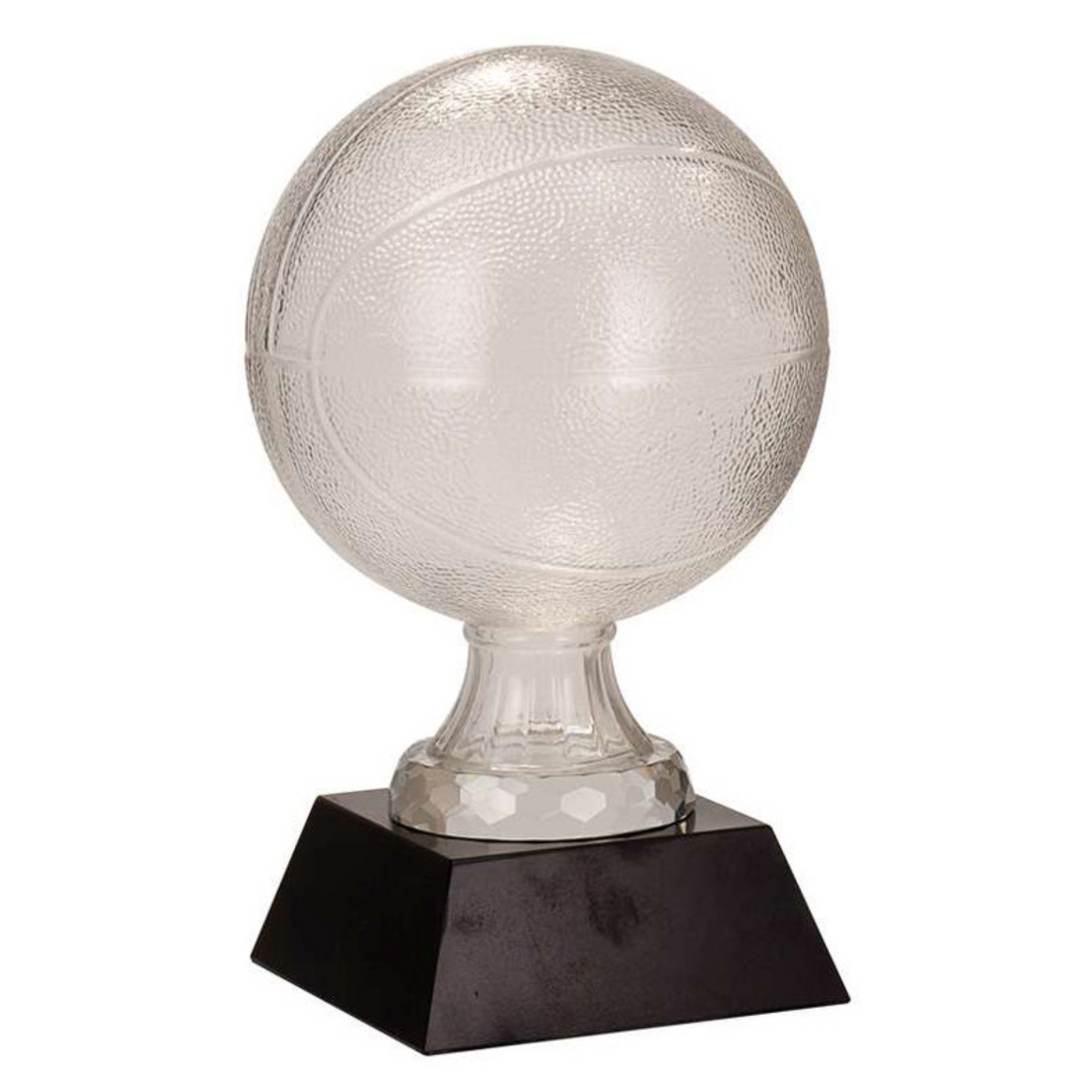 Basketball Glass Trophy | Engraved Basketball Award - 7 or 13 Inch Tall Decade Awards