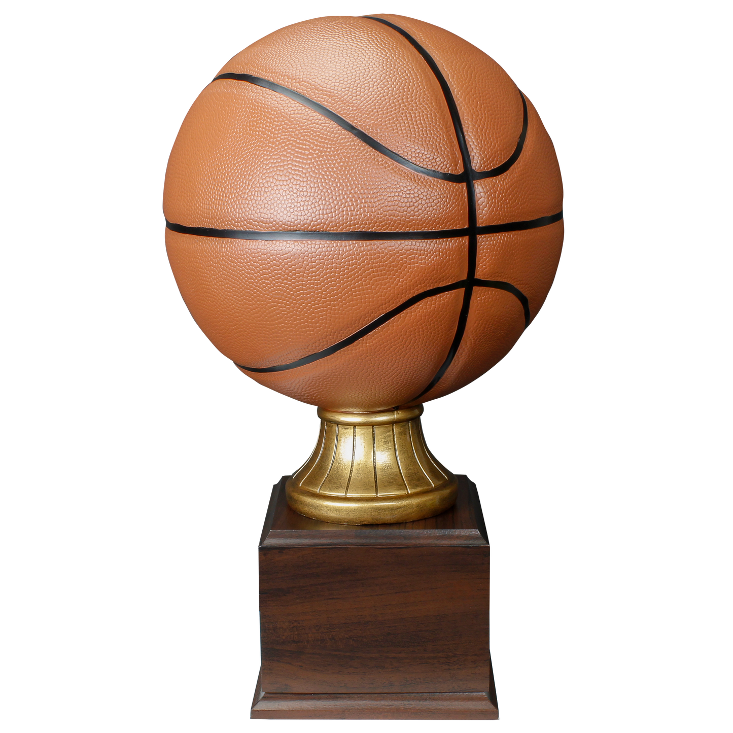 Personalized Basketball Trophy | Full Size Color Resin Basketball Award | 14.5 Inches Tall
