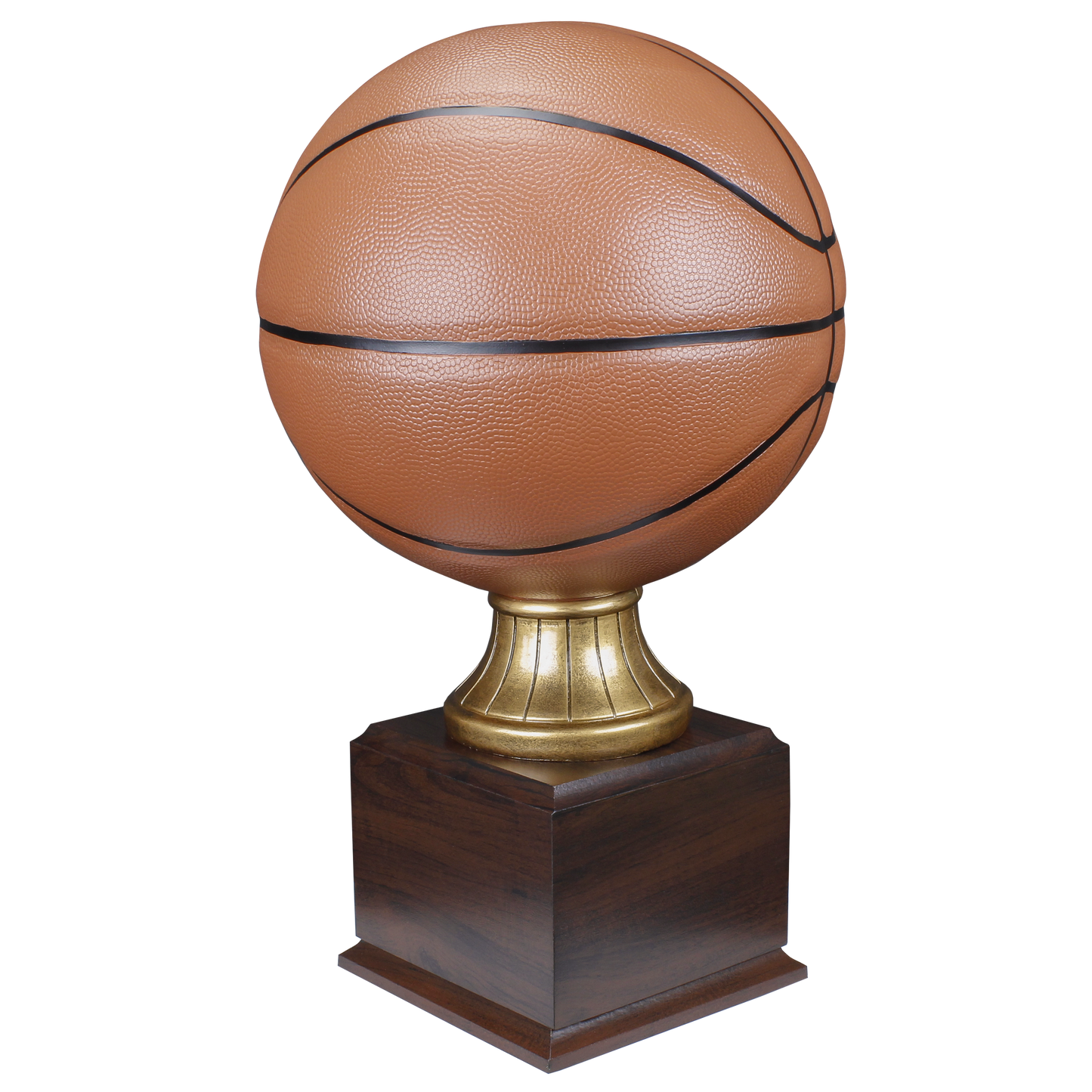 Personalized Basketball Trophy | Full Size Color Resin Basketball Award | 14.5 Inches Tall