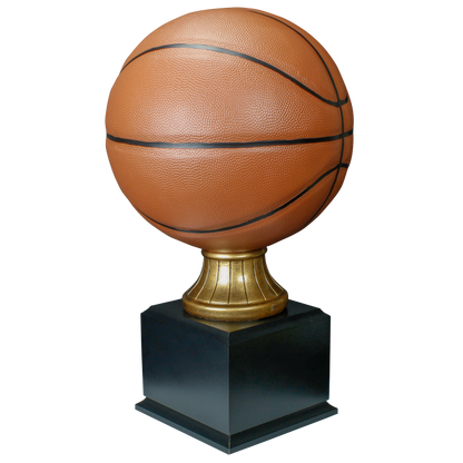 Personalized Basketball Trophy | Full Size Color Resin Basketball Award | 14.5 Inches Tall