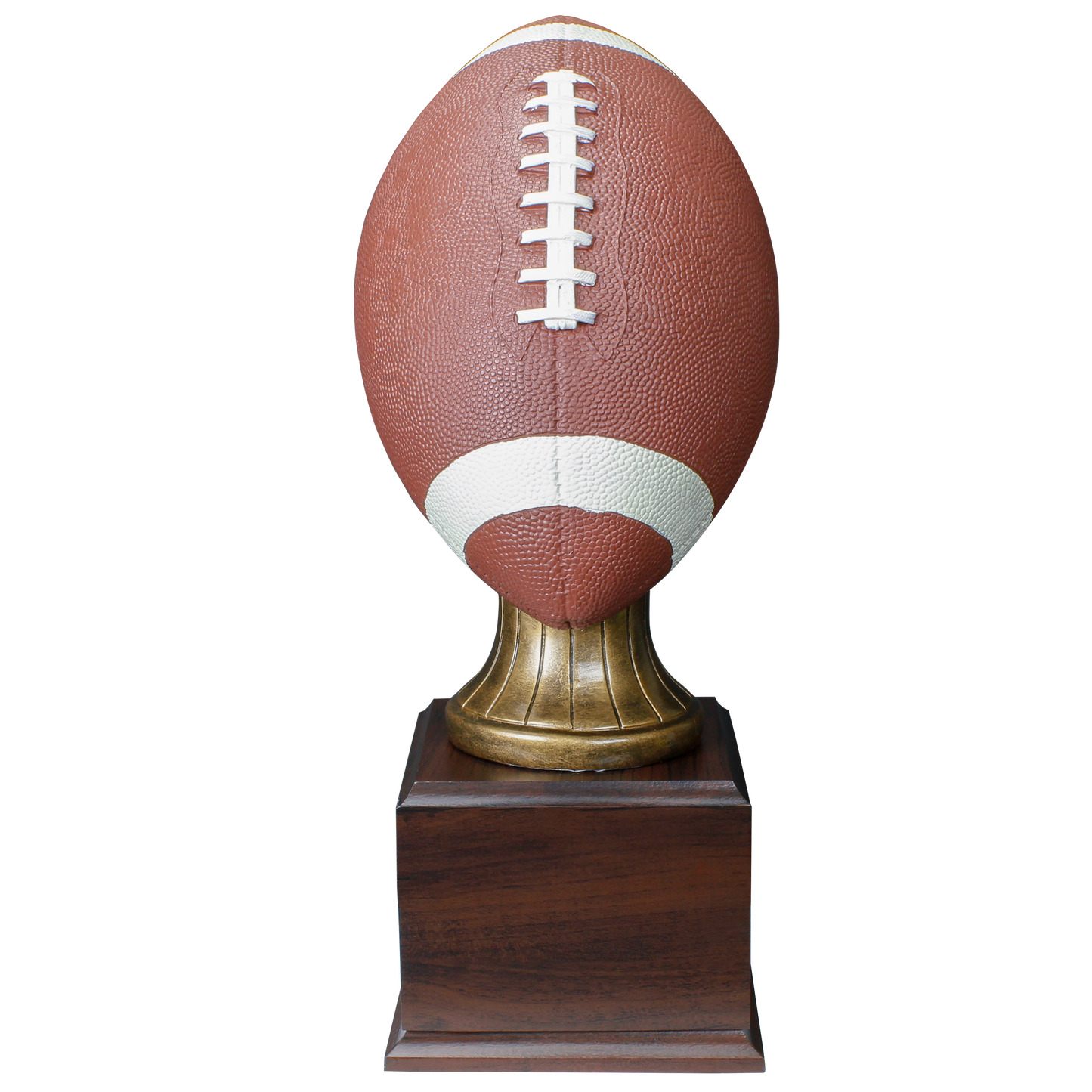 Personalized Football Trophy | Full Size Color Resin Football Award | 15 Inches Tall