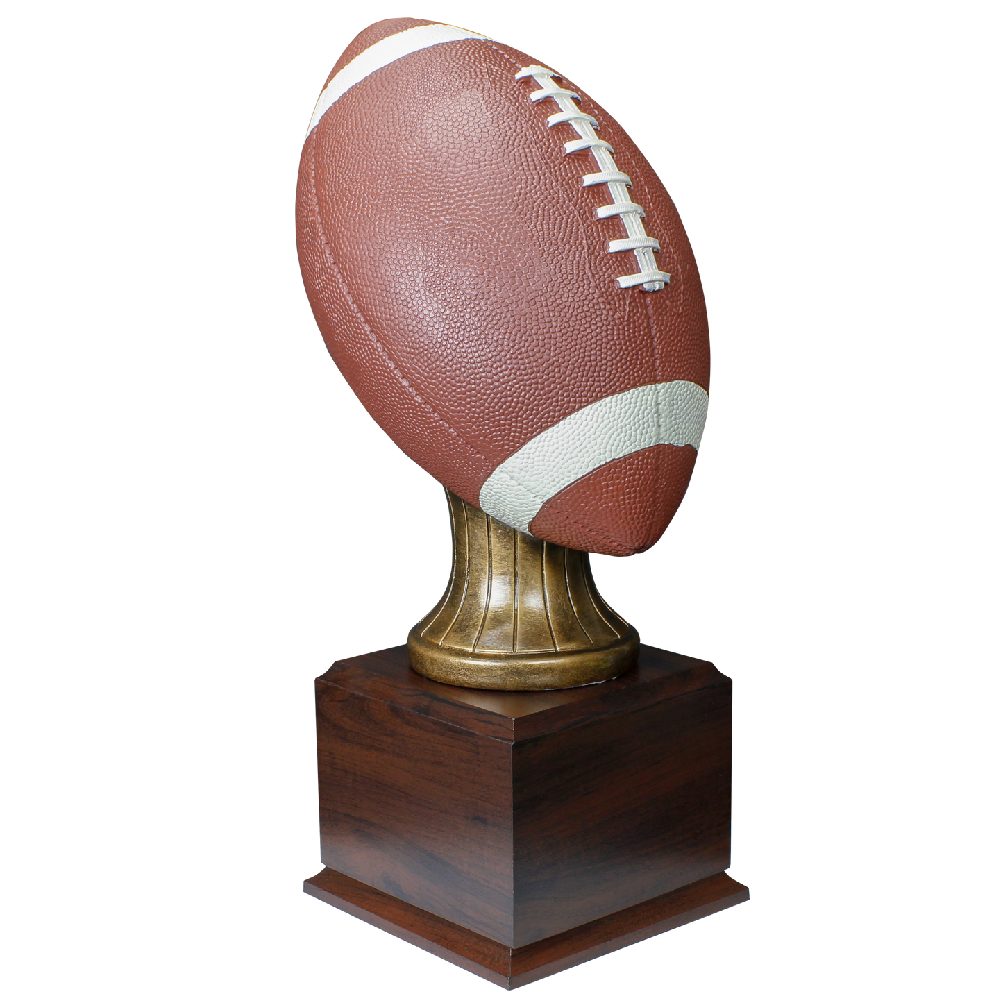 Personalized Football Trophy | Full Size Color Resin Football Award | 15 Inches Tall