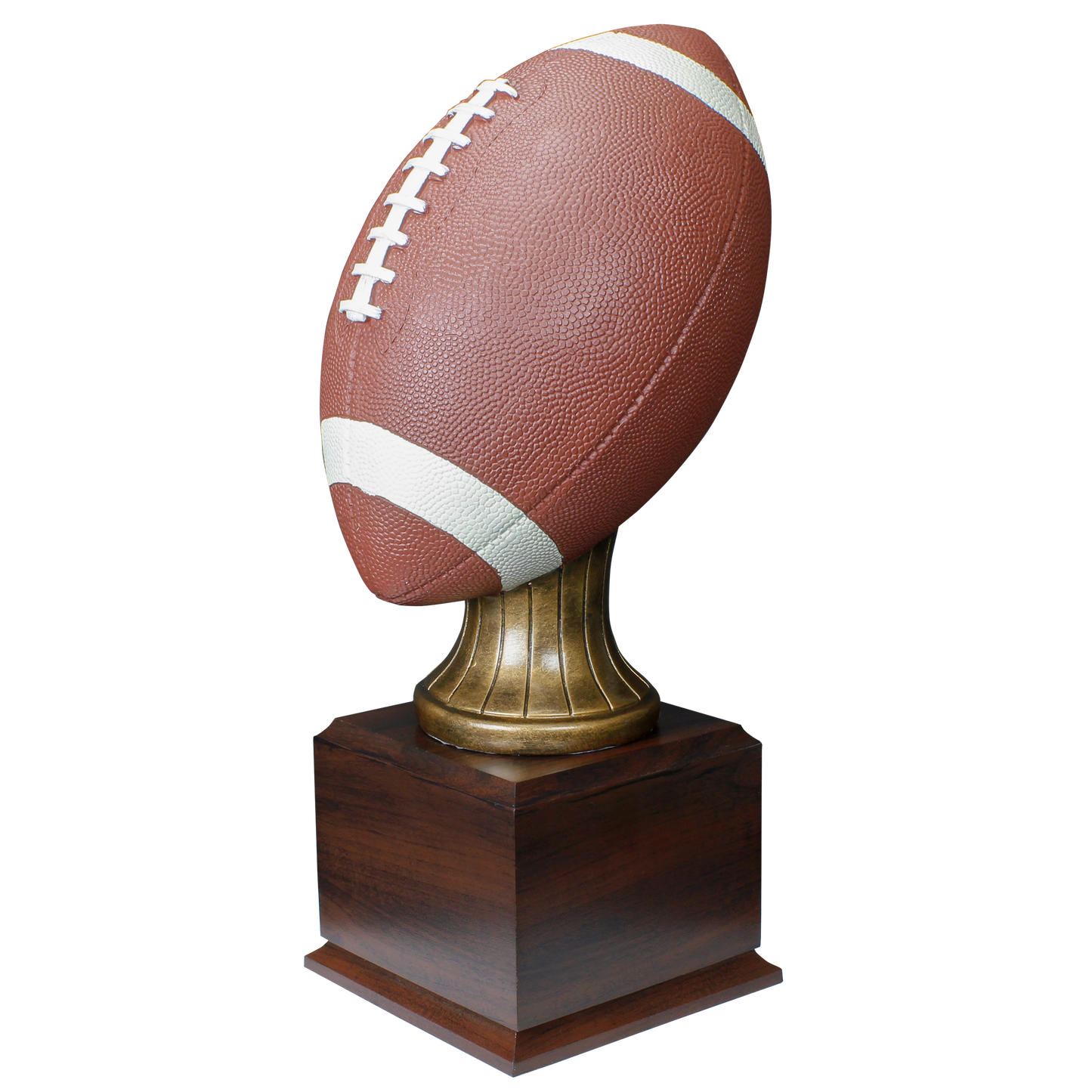Personalized Football Trophy | Full Size Color Resin Football Award | 15 Inches Tall