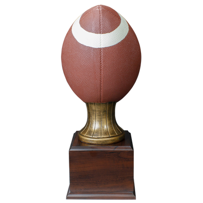 Personalized Football Trophy | Full Size Color Resin Football Award | 15 Inches Tall