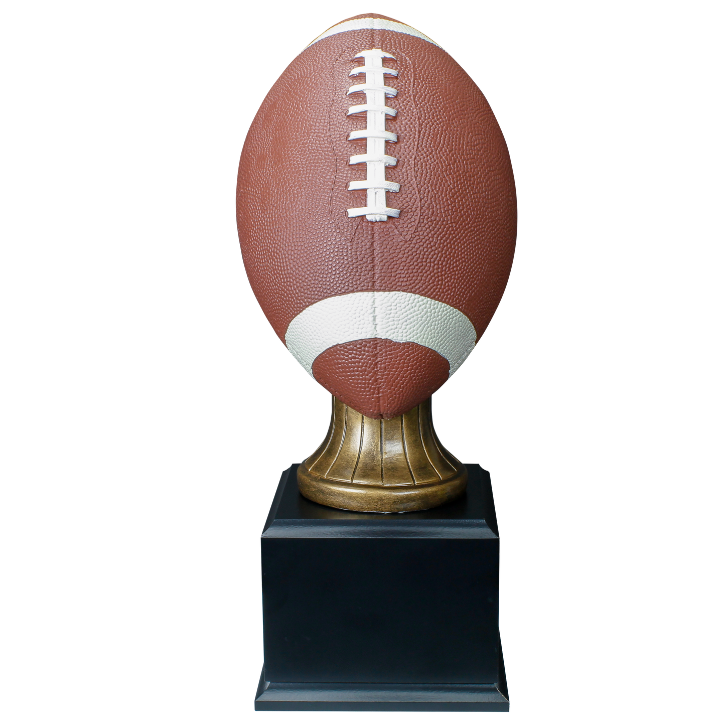 Personalized Football Trophy | Full Size Color Resin Football Award | 15 Inches Tall