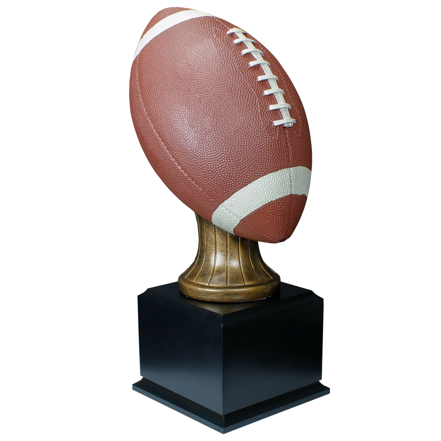 Personalized Football Trophy | Full Size Color Resin Football Award | 15 Inches Tall