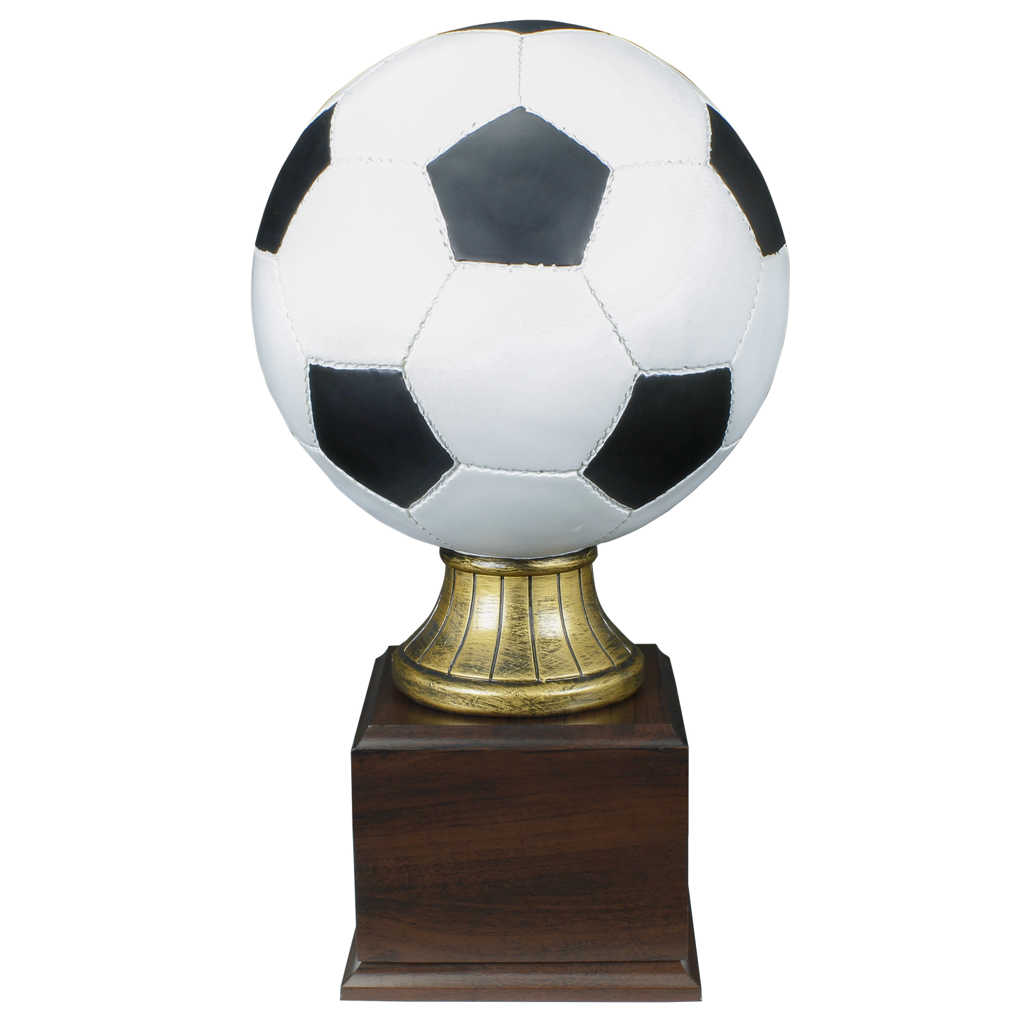 Personalized Soccer Trophy | Full Size Color Soccer Ball Award | 14.5 Inches Tall