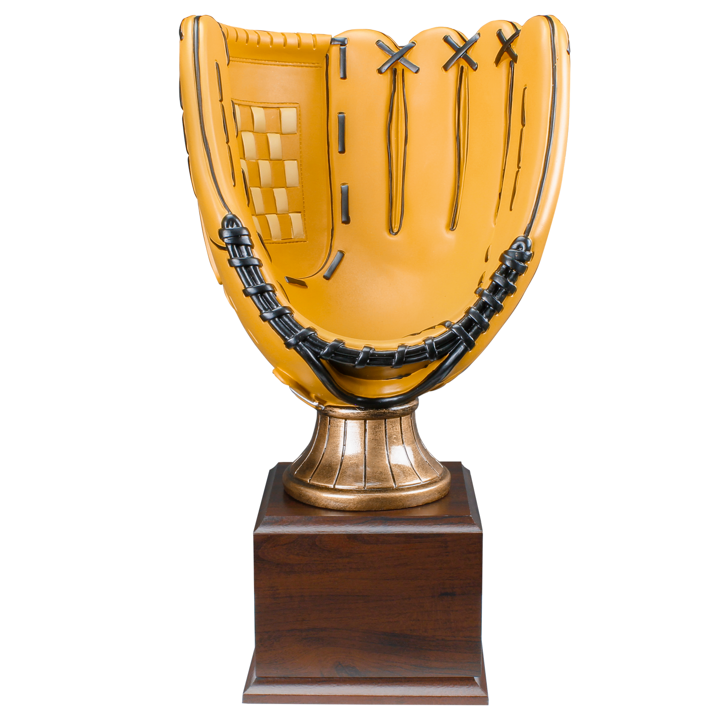 Personalized Baseball Trophy | Full Size Color Baseball Glove Award | 14.75 Inches Tall