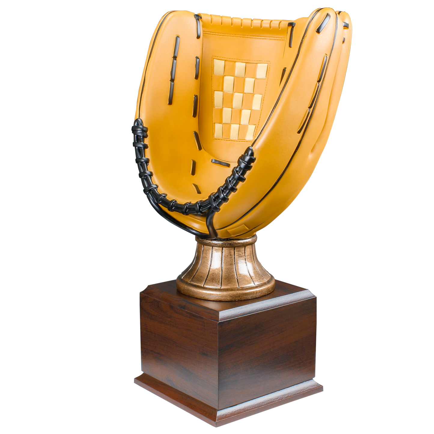 Personalized Baseball Trophy | Full Size Color Baseball Glove Award | 14.75 Inches Tall