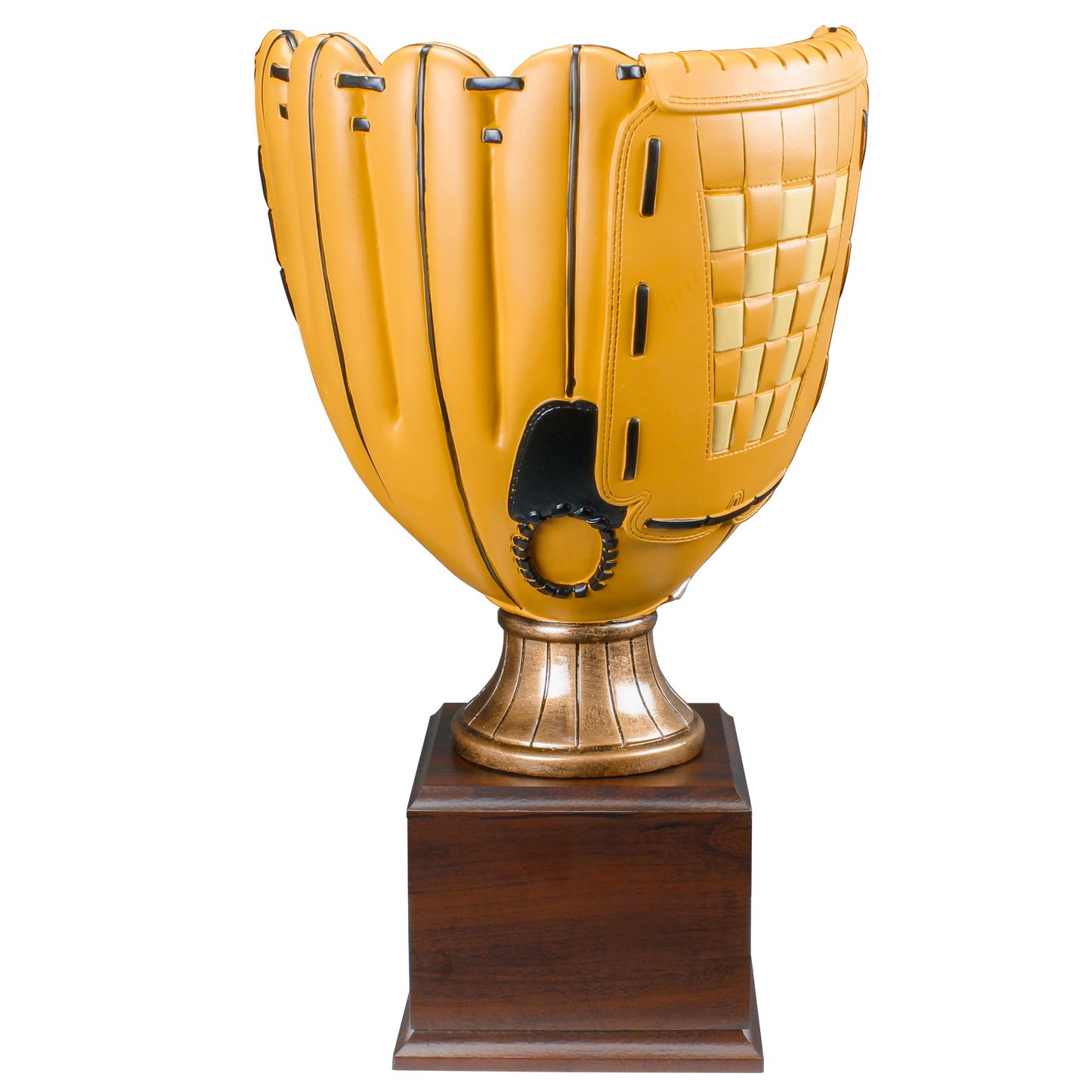 Personalized Baseball Trophy | Full Size Color Baseball Glove Award | 14.75 Inches Tall