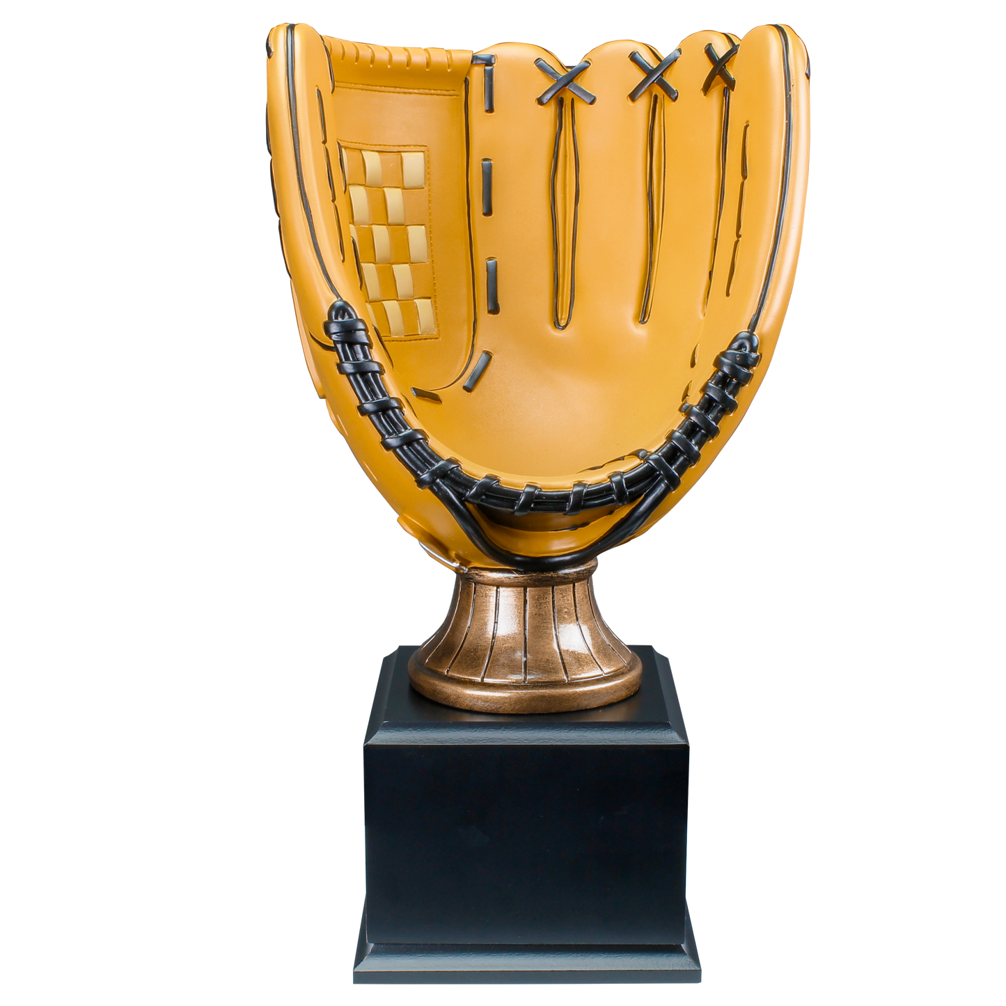 Personalized Baseball Trophy | Full Size Color Baseball Glove Award | 14.75 Inches Tall