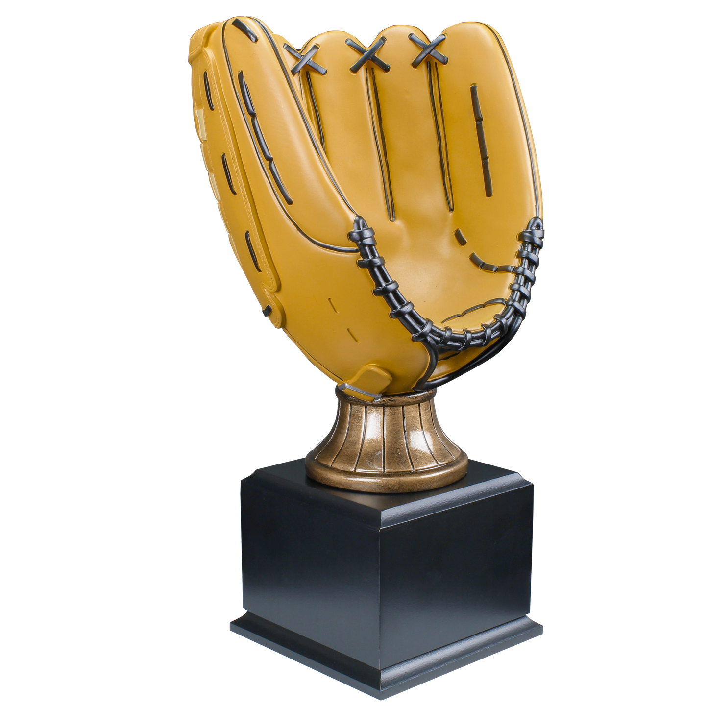 Personalized Baseball Trophy | Full Size Color Baseball Glove Award | 14.75 Inches Tall