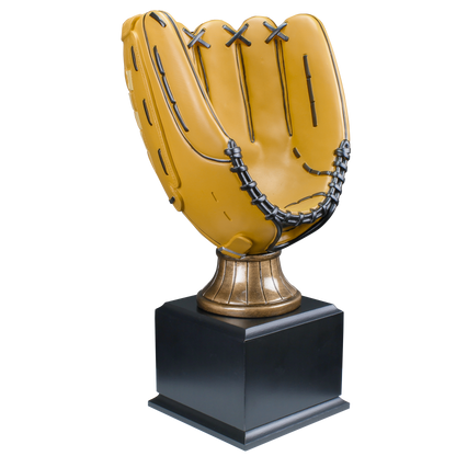 Personalized Baseball Trophy | Full Size Color Baseball Glove Award | 14.75 Inches Tall