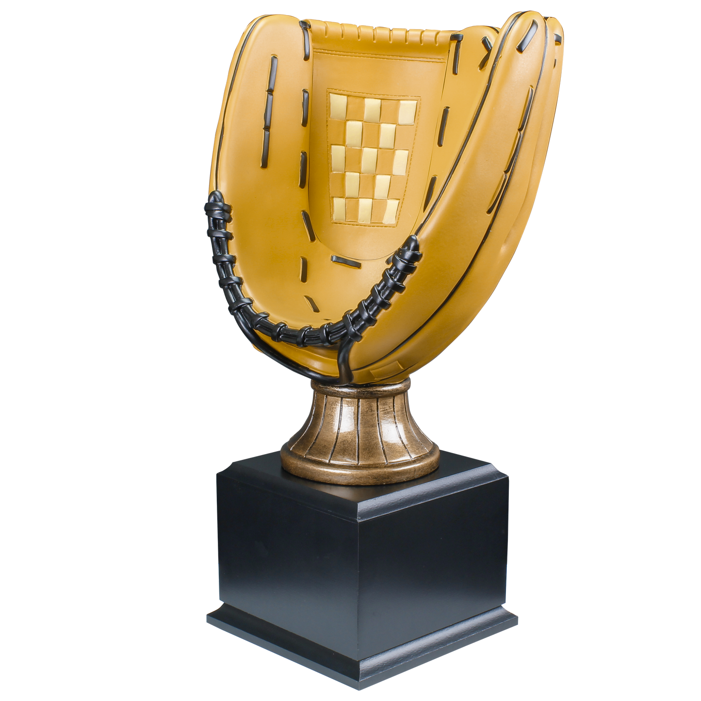 Personalized Baseball Trophy | Full Size Color Baseball Glove Award | 14.75 Inches Tall