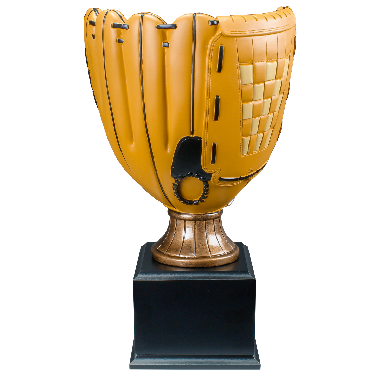 Personalized Baseball Trophy | Full Size Color Baseball Glove Award | 14.75 Inches Tall