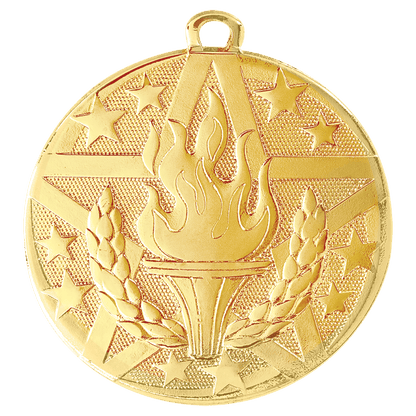 Personalized Victory Medal with Ribbon | Gold, Silver or Bronze | Superstar Medal | 2 Inches Wide