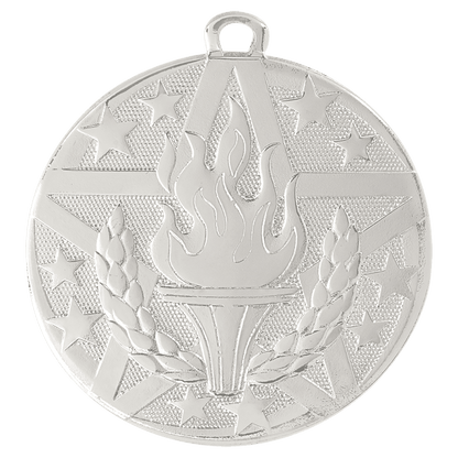 Personalized Victory Medal with Ribbon | Gold, Silver or Bronze | Superstar Medal | 2 Inches Wide