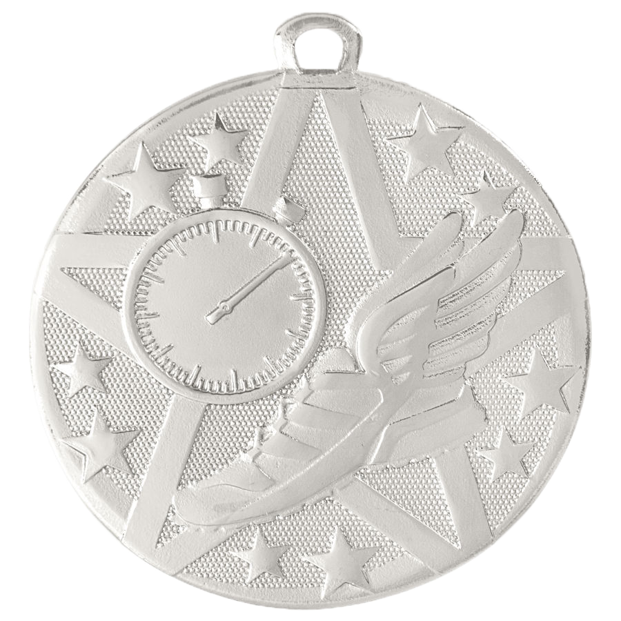 Personalized Track Medal with Ribbon | Gold, Silver or Bronze | Superstar Medal | 2 Inches Wide