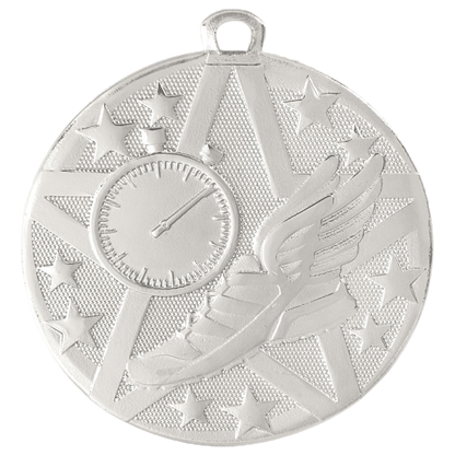 Personalized Track Medal with Ribbon | Gold, Silver or Bronze | Superstar Medal | 2 Inches Wide