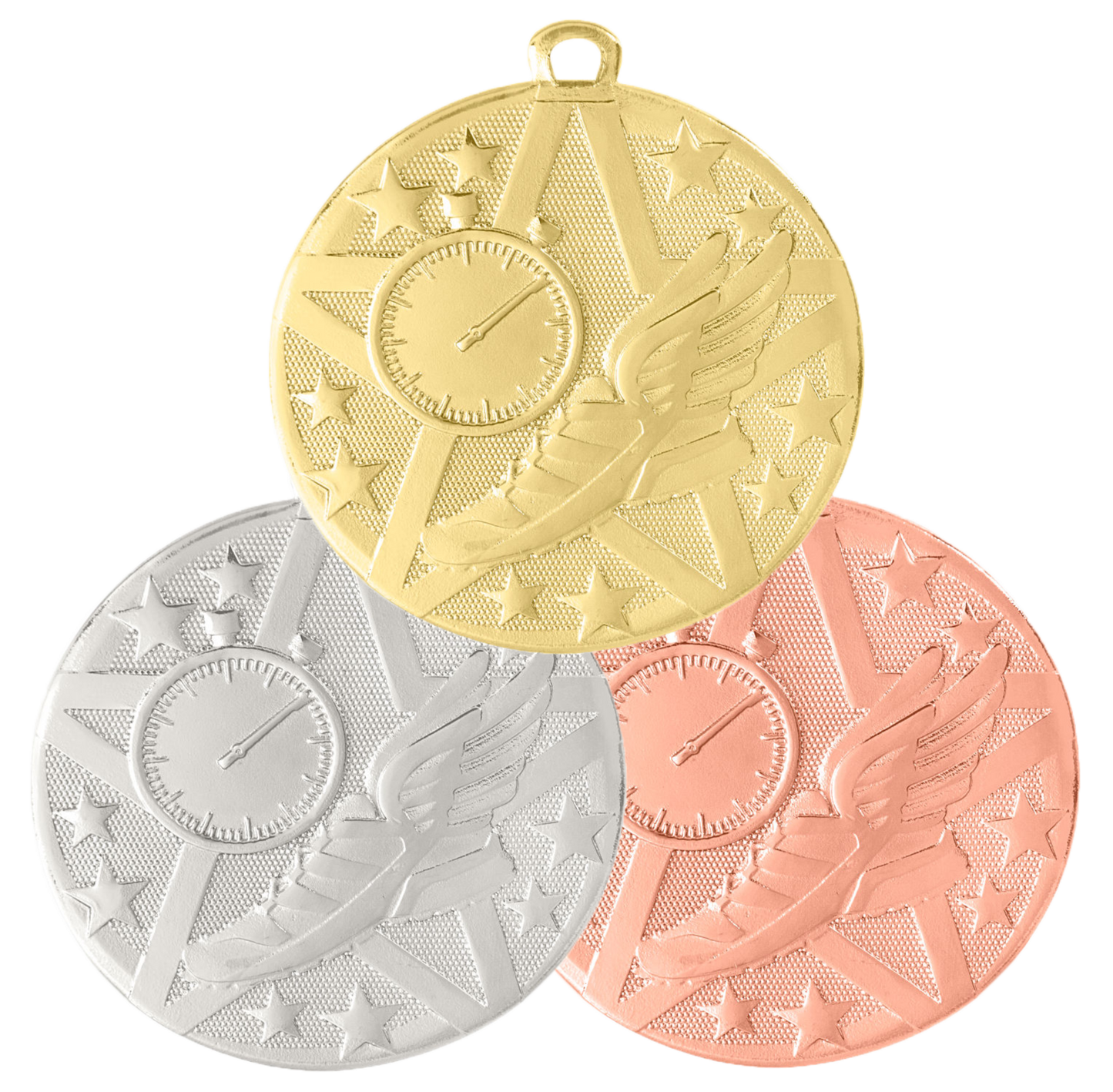 Personalized Track Medal with Ribbon | Gold, Silver or Bronze | Superstar Medal | 2 Inches Wide