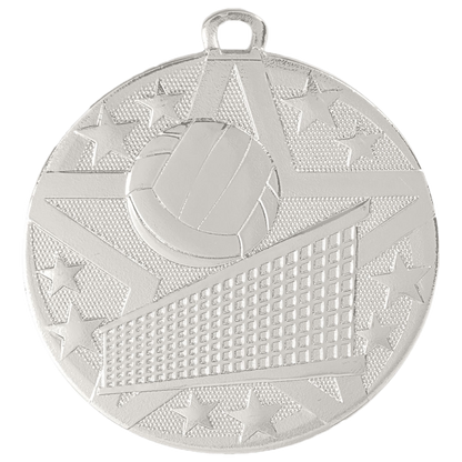 Personalized Volleyball Medal with Ribbon | Gold, Silver or Bronze | Superstar Medal | 2 Inches Wide