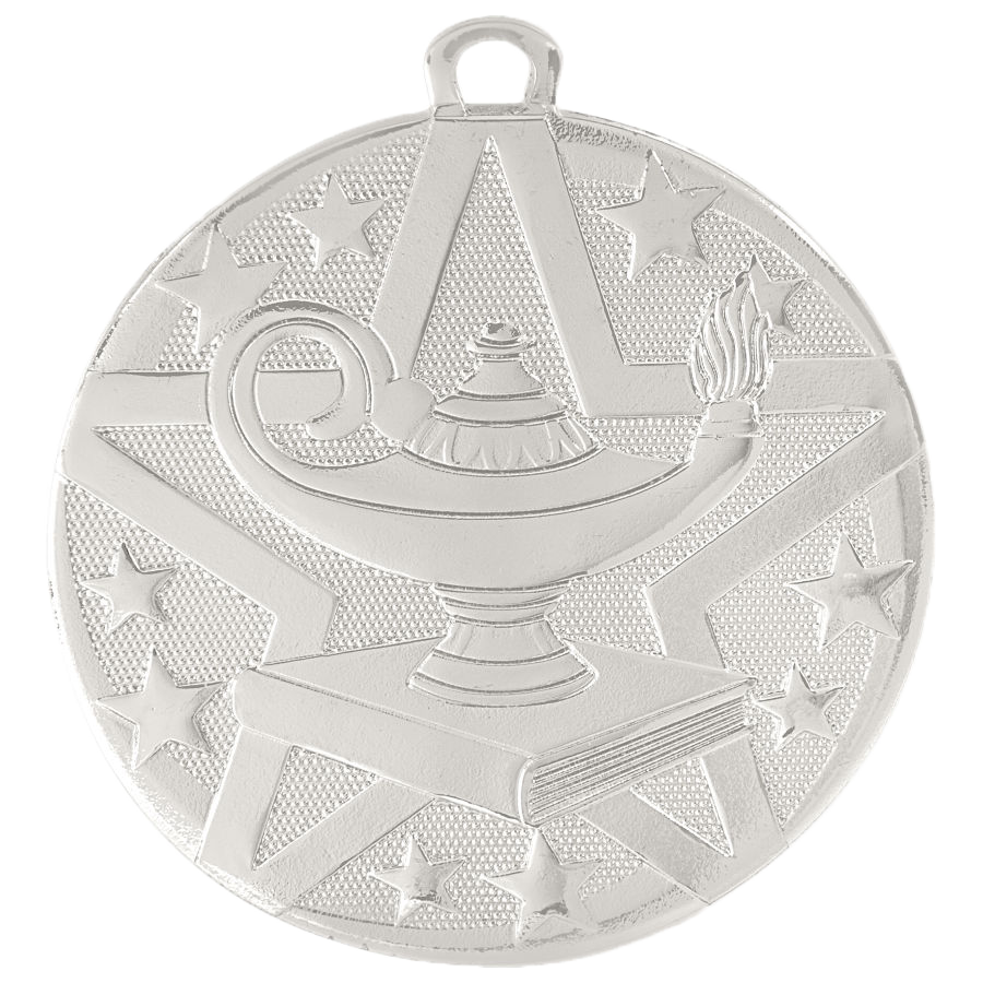 Personalized Academic Medal with Ribbon | Gold, Silver or Bronze | Superstar Medal | 2 Inches Wide
