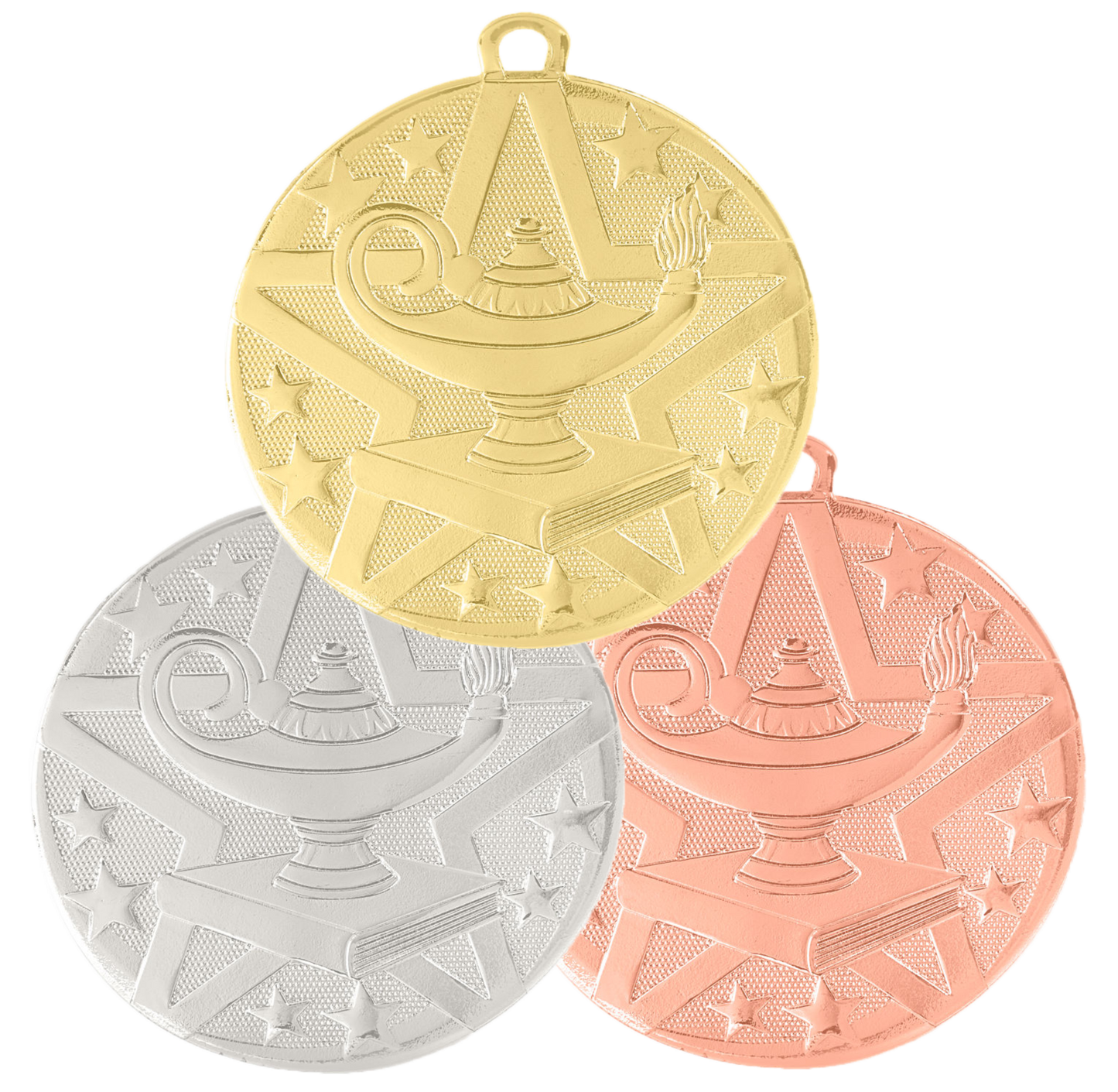 Personalized Academic Medal with Ribbon | Gold, Silver or Bronze | Superstar Medal | 2 Inches Wide