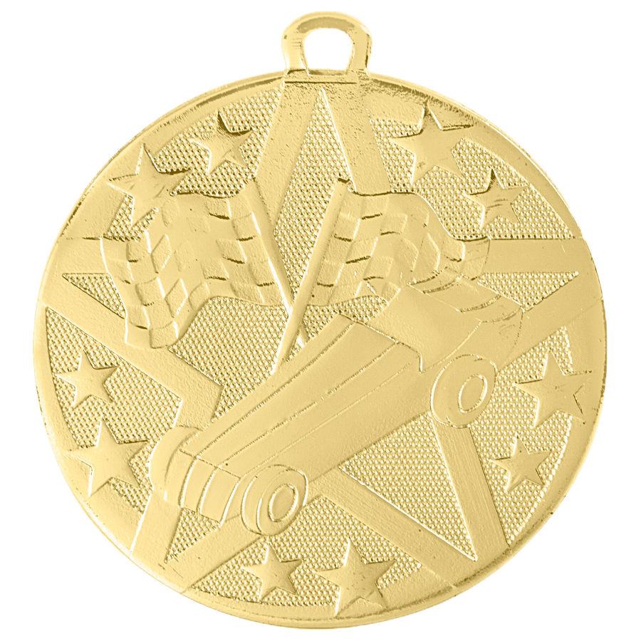 Personalized Racing Medal with Ribbon | Gold, Silver or Bronze | Superstar Medal | 2 Inches Wide