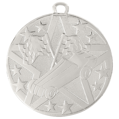 Personalized Racing Medal with Ribbon | Gold, Silver or Bronze | Superstar Medal | 2 Inches Wide