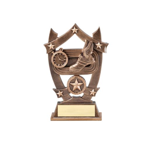 Track and Field 3D Gold Sport Stars Trophy | Engraved Track and Field Award - 6.25 Inch Tall
