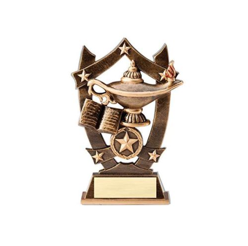 Academic 3D Gold Sport Stars Trophy | Engraved Learning Award - 6.25 Inch Tall