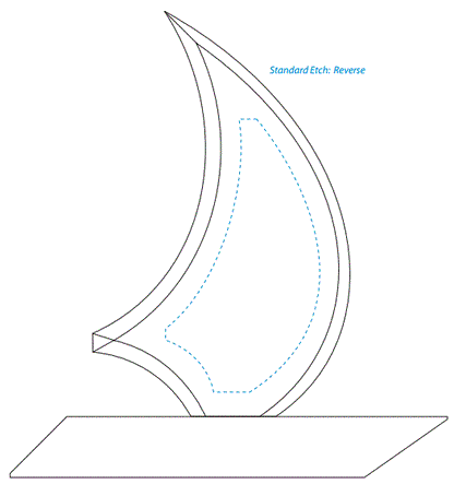 Sailboat Crystal Corporate Award | Engraved Crystal Boat - 8", 9.25" or 11" Decade Awards