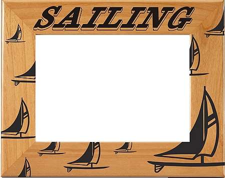Sailing Picture Frame | Laser Engraved Wood Frame - 3 Sizes Decade Awards