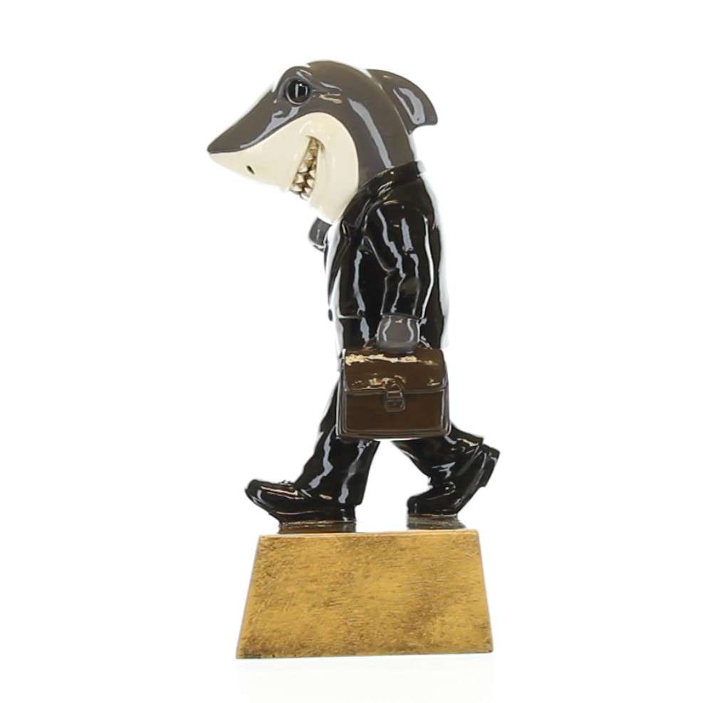 Sales Shark Trophy | Engraved Salesperson Success Award - 6 Inch Tall Decade Awards