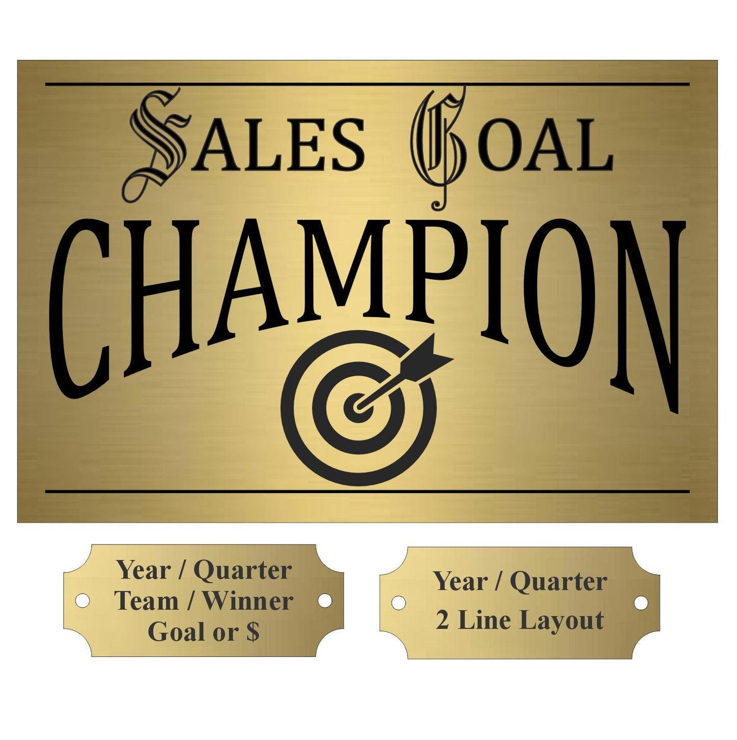 Large Monster 1st Place Perpetual Trophy | Engraved Champion Perpetual Trophy - 14.5 Inch Tall Decade 
- Sales Goal Base Front Plate