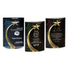 Shooting Star Award - Blue, Green or Red | Engraved Rounded Acrylic Award - 6", 6.75" or 7.75" Decade Awards