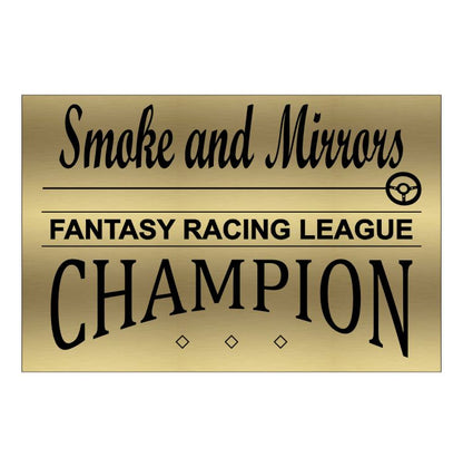Fantasy Racing Armchair Perpetual Trophy | Engraved Racing Fantasy League Award - 10.5 Inch Tall Decade Awards
